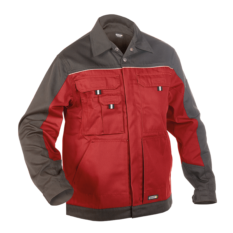 Chaqueta de Trabajo Lugano Bicolor 3XL +/- 300 g/m² Rojo/Gris DASSY