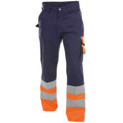 DASSY Omaha High Visibility Work Trousers n.º 46 +/- 300 g/m² Navy/Fluo Orange
