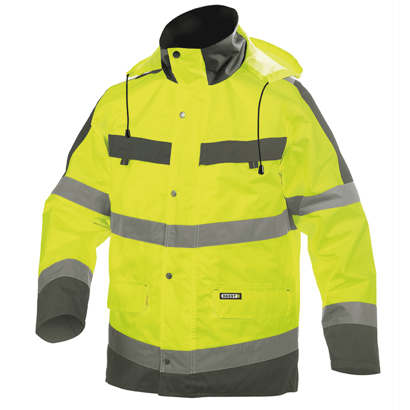 Parka Impermeable Reflectante Atlantis 3XL +/- 200 g/m² Amarillo Fluo/Gris DASSY Parka Impermeable Reflectante Atlantis 3XL +/- 200 g/m² Amarillo Fluo/Gris DASSY