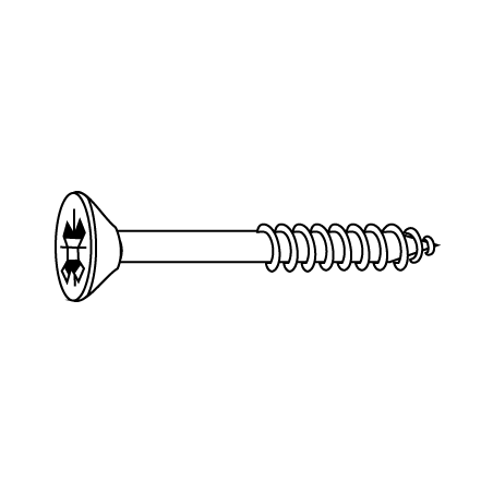 Parafuso Para Aglomerado Cabeça Escareada e Reforçada 5X80/60 (3.1/8X10') A2 Inox Passivado CHEMITOOL FASTENERS