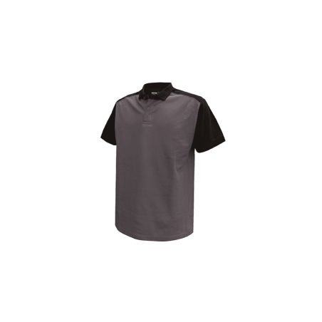 Polo Cesar Bicolor XL +/- 220 g/m² Gris/Negro DASSY