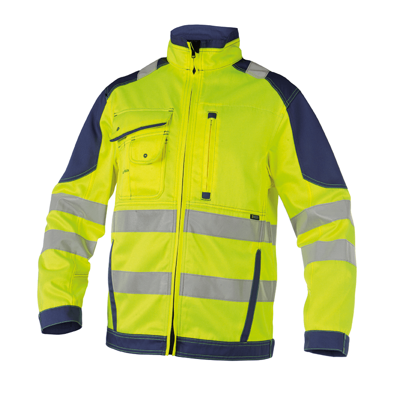 Chaqueta de Trabajo Reflectante Orlando 2XL +/- 290 g/m² Amarillo Fluo/Azul Marino DASSY Chaqueta de Trabajo Reflectante Orlando 2XL +/- 290 g/m² Amarillo Fluo/Azul Marino DASSY