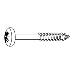 Tornillos con Avellanada POZIDRIV® DIN 7505B 6X80/60 (3.1/8X13') 4.8 Passivado Amarillo CHEMITOOL FASTENERS