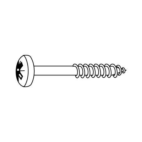 Tornillos con Avellanada POZIDRIV® DIN 7505B 6X80/60 (3.1/8X13') 4.8 Passivado Amarillo CHEMITOOL FASTENERS