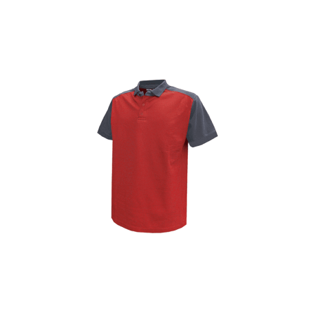 Polo Cesar Bicolor XL +/- 220 g/m² Rojo/Gris DASSY