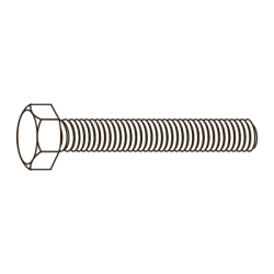 Tornillo Hexagonal Tornillo Total - Metrica Fina DIN 961 M16X30 8.8 sin Acabado CHEMITOOL FASTENERS