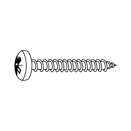 CHEMITOOL FASTENERS Chipboard Screw POZIDRIV® Pan Head DIN 7505B 6X60 A4 Passivated Stainless Steel