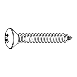Tornillo Autoroscante de Cabeza Avellanada con Hueco Cruciforme DIN 7983 C 4,8x13 A2 Inox Passivado CHEMITOOL