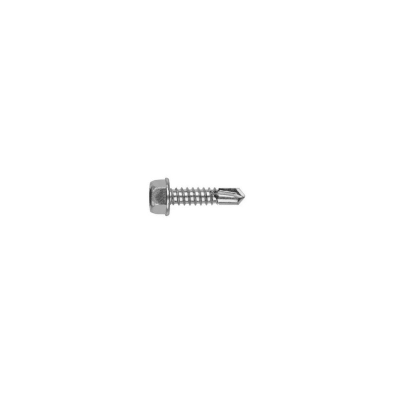Tornillo con Taladrar de Cabeza Hexagonal con Collar DIN 7504K ST 4,8X13 Zincado Blanco CHEMITOOL Tornillo con Taladrar de Cabeza Hexagonal con Collar DIN 7504K ST 4,8X13 Zincado Blanco CHEMITOOL