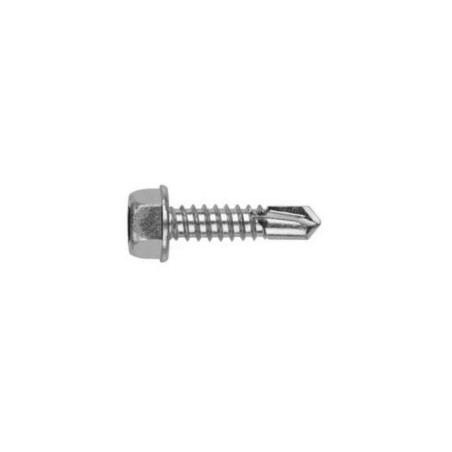 Tornillo con Taladrar de Cabeza Hexagonal con Collar DIN 7504K ST 4,8X13 Zincado Blanco CHEMITOOL