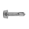 Tornillo con Taladrar de Cabeza Hexagonal con Collar DIN 7504K ST 4,8X13 Zincado Blanco CHEMITOOL