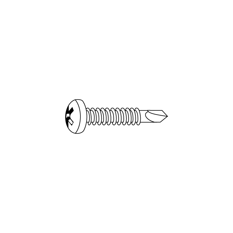 Tornillo de Taladrar con Cabeza Cil. Abomb. con Hueco Cruciforme Phillips DIN 7504N 3,9X19 Zincado Blanco CHEMITOOL Tornillo de Taladrar con Cabeza Cil. Abomb. con Hueco Cruciforme Phillips DIN 7504N 3,9X19 Zincado Blanco CHEMITOOL