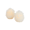 Conj. de 2 Pinhas Cera LED 10cm - Clara