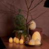 Conj. de 2 Pinhas Cera LED 10cm - Clara