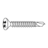 Tornillo de Taladrar con Cabeza Avellanado con Hueco Cruciforme DIN 7504P 3,5x16 Zincado Blanco CHEMITOOL