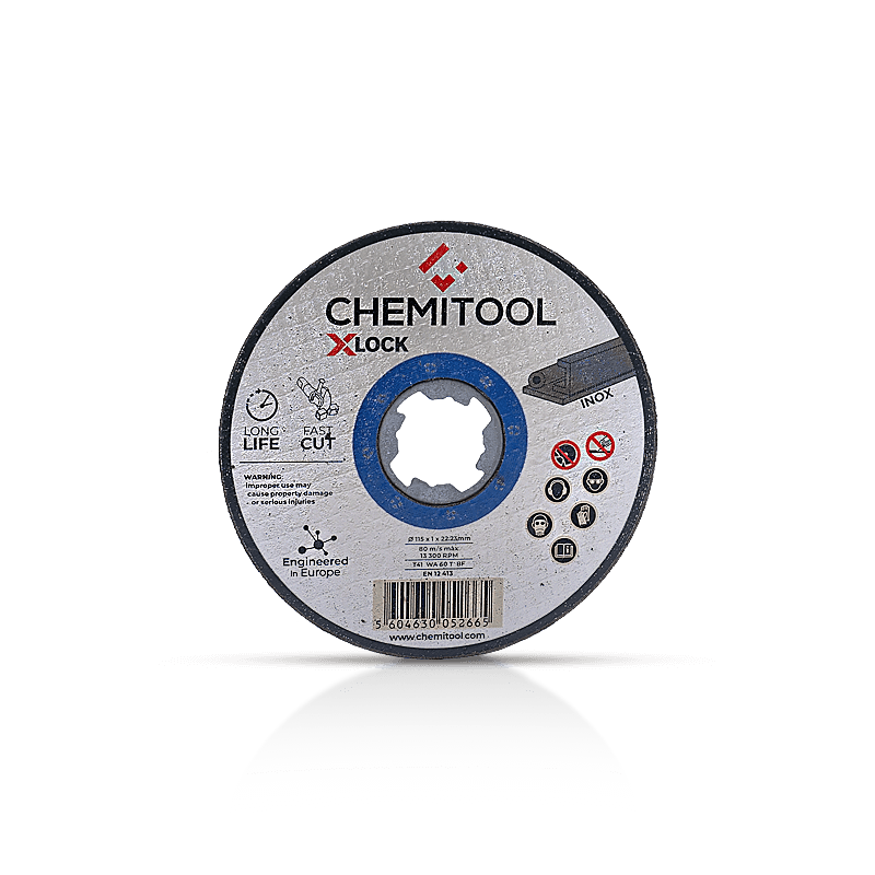 Disco de Corte Acero Inoxidable X-LOCK CHEMITOOL Ø115 x 1 mm