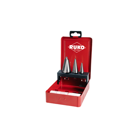 Jogo De Brocas Para Chapa HSSE-Co5 RUKO (Brocas Nº 1, 2 E 3 E 1 Lata De Pastade Corte De 30G- Caixa Industrial)