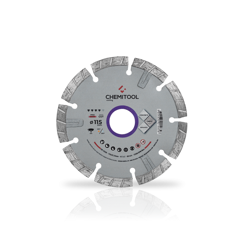 Disco Diamantado Segmentado 115mm Reforzado CHEMITOOL CUTTING Disco Diamantado Segmentado 115mm Reforzado CHEMITOOL CUTTING