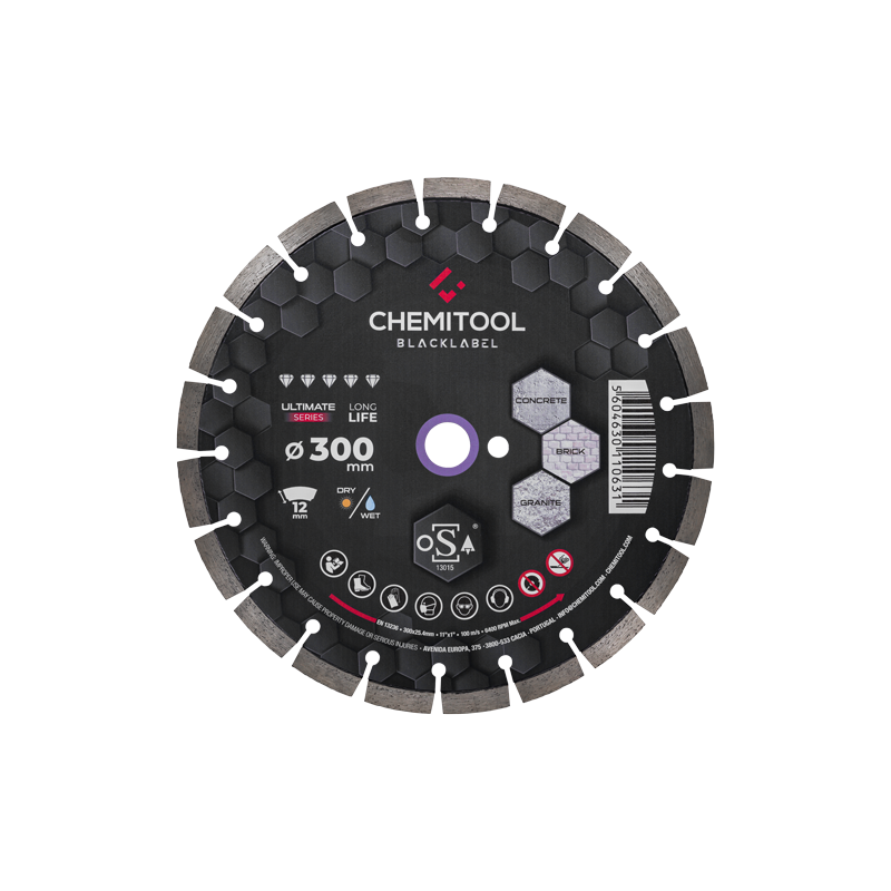 Disco de Diamante Hormigón Curado Ø450 BLACKLABEL CHEMITOOL CUTTING Disco de Diamante Hormigón Curado Ø450 BLACKLABEL CHEMITOOL CUTTING