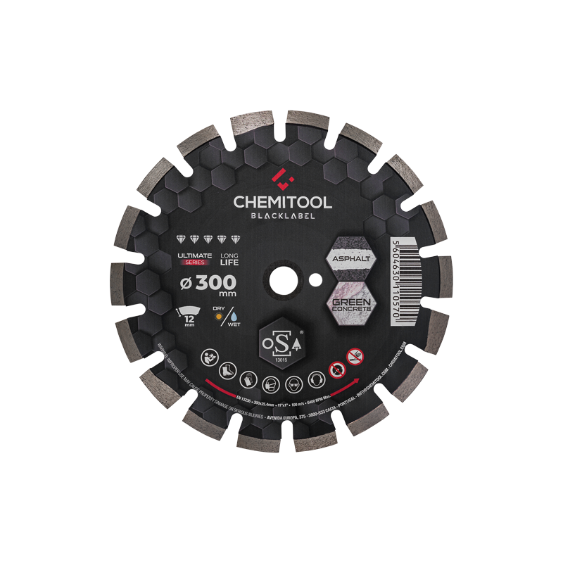 Disco Diamantado Asfalto Blacklabel Ø500 BLACKLABEL CHEMITOOL CUTTING Disco Diamantado Asfalto Blacklabel Ø500 BLACKLABEL CHEMITOOL CUTTING
