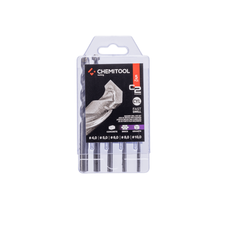 Juego de brocas C2 Power 5p. CHEMITOOL