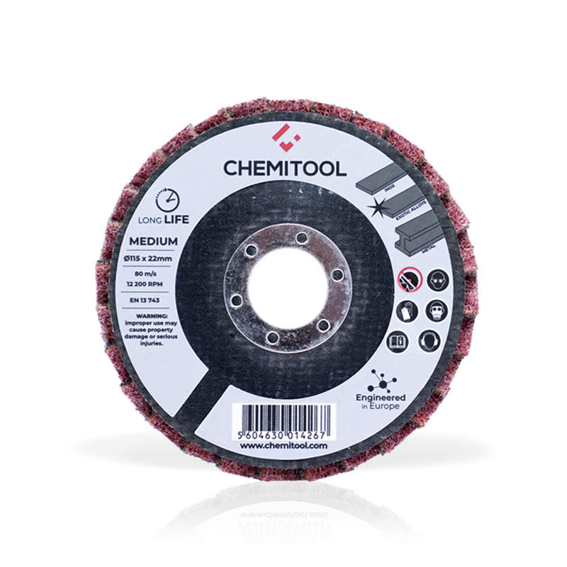 CHEMITOOL Non-Woven Flap Disc Medium Extra Fine Ø125 CHEMITOOL Non-Woven Flap Disc Medium Extra Fine Ø125