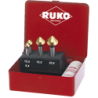 Juegos De 4 Avellanadores DIN 335 Forma C 90º HSS-TiN RUKO (Ø 8,3 - 10,4 - 16,5 - 20,5 mm)