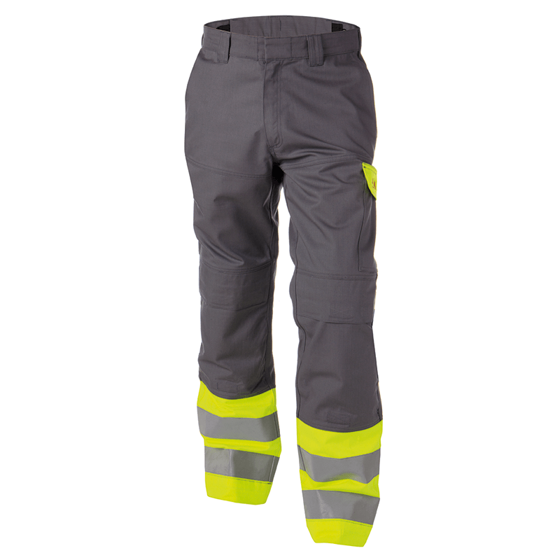 Calças de Trabalho Multinorma Refletoras Lenox n.º 54 +/- 290 g/m² Cinzento/Amarelo Fluo DASSY Calças de Trabalho Multinorma Refletoras Lenox n.º 54 +/- 290 g/m² Cinzento/Amarelo Fluo DASSY