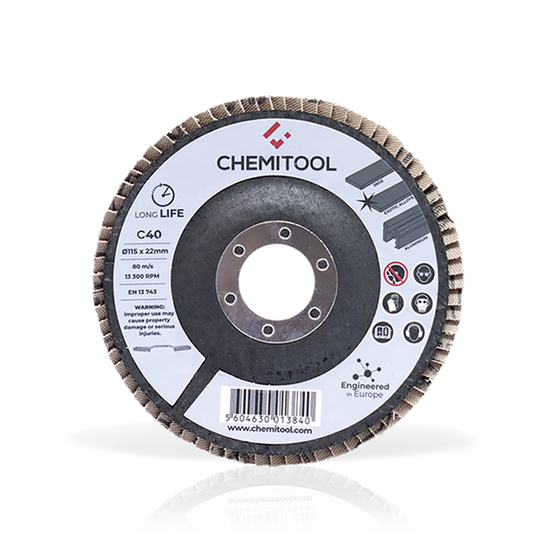 CHEMITOOL Ceramic Oxide Grain Flap Disc Ø180 C40