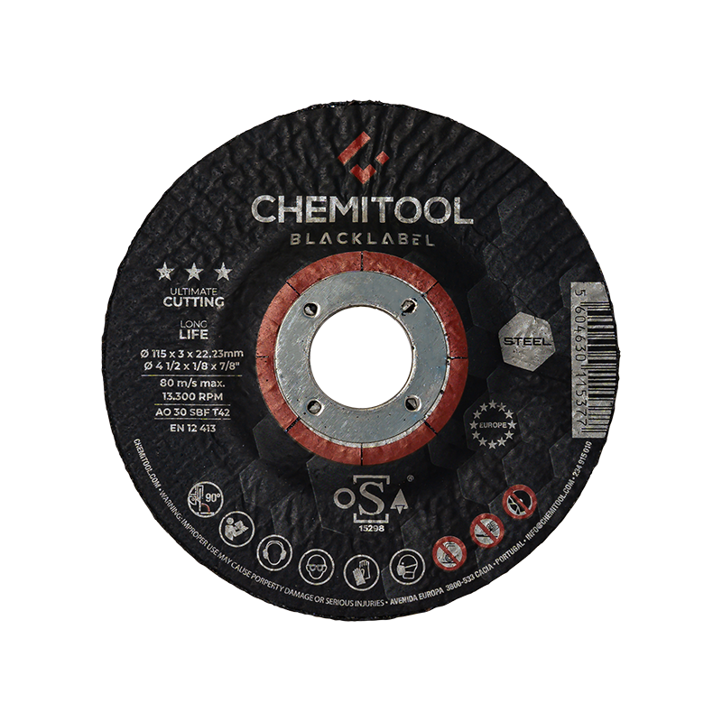 CHEMITOOL BLACKLABEL Concave Metal Cutting Disc Ø125X3 OSA CHEMITOOL BLACKLABEL Concave Metal Cutting Disc Ø125X3 OSA