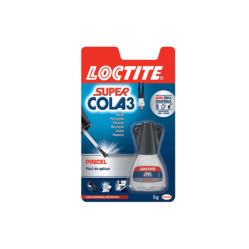 LOCTITE SUPER COLA 3 - COM PINCEL LOCTITE SUPER COLA 3 - COM PINCEL